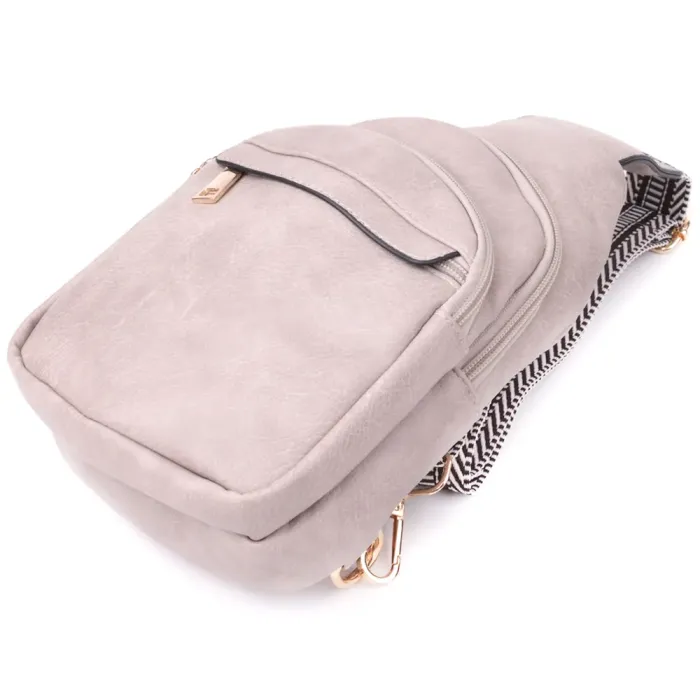 Стильна жіноча сумка через плече з екошкіри Vintage 15119 Бежевий