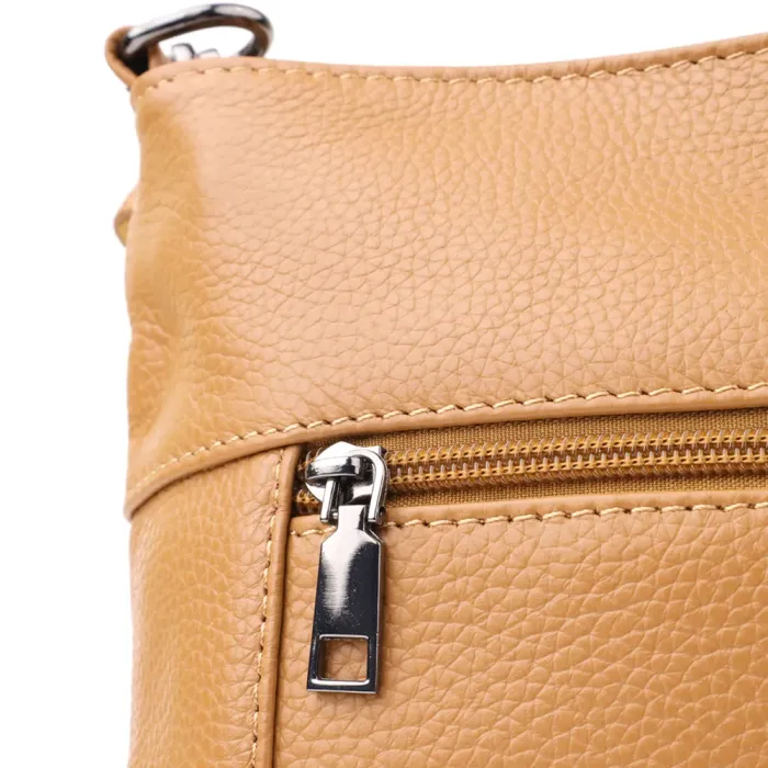 Жіноча сумка на два відділення з натуральної шкіри Vintage 23015 Світло-коричневий