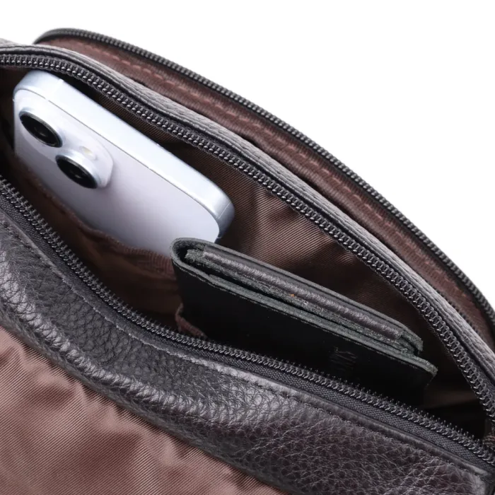 Сумка з натуральної шкіри для стильних жінок Vintage 22972 Чорний