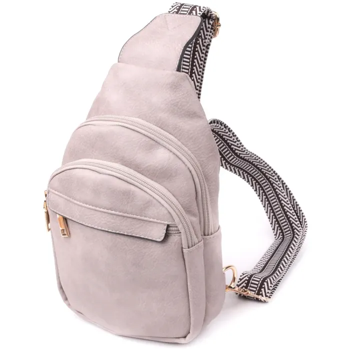 Стильна жіноча сумка через плече з екошкіри Vintage 15119 Бежевий