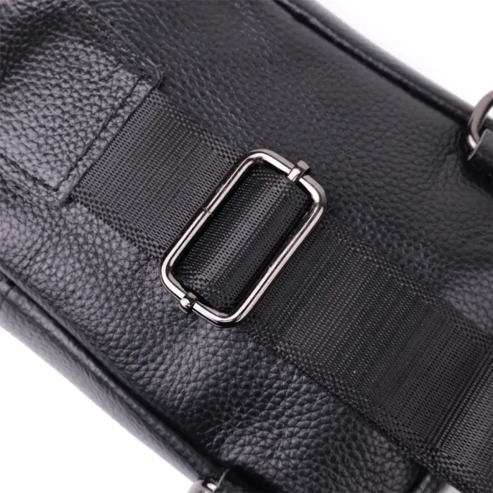 Невелика слінг сумка для чоловіків з натуральної шкіри Vintage 15105 Чорний