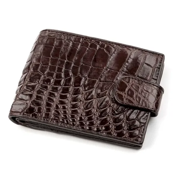 Гаманець CROCODILE LEATHER 18210 із натуральної шкіри крокодила Коричневий