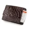 Кошелек CROCODILE LEATHER 18210 из натуральной кожи крокодила Коричневый