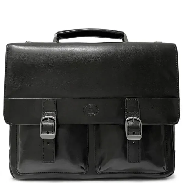 Чоловічий портфель з натуральної шкіри Tony Perotti Italico 9276G-35 (90416) Чорний