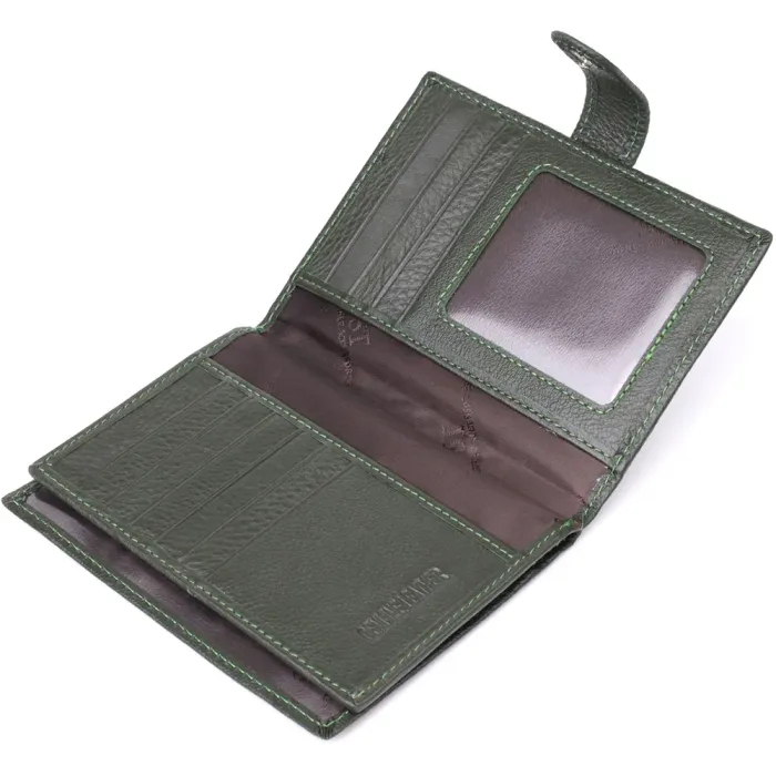 Оригінальна обкладинка на документи унісекс із натуральної шкіри ST Leather 23119 Зелений
