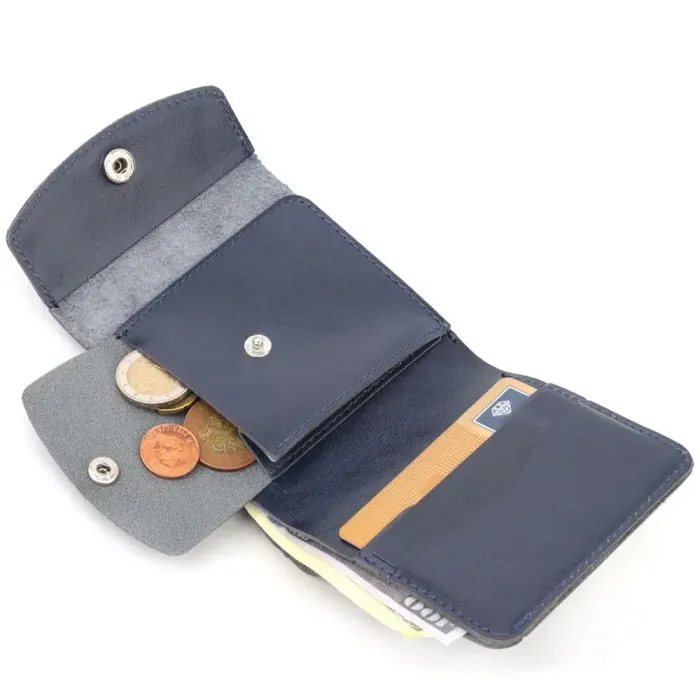 Зручне портмоне із натуральної шкіри Shvigel 16622 Синій