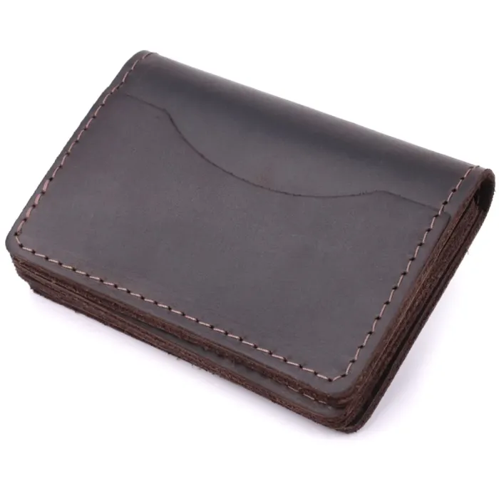 Стильна обкладинка на автодокументи у вінтажній шкірі GRANDE PELLE 22873 Темно-коричнева