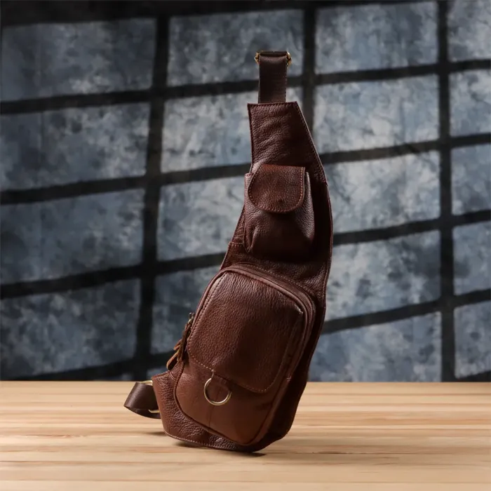 Чоловіча сумка через плече з натуральної шкіри Vintage 22960 Коричневий