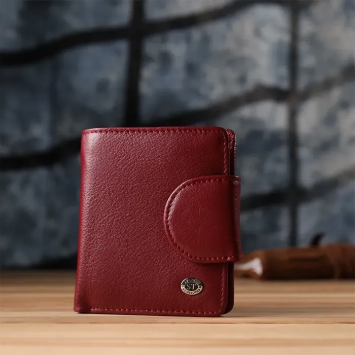 Жіночий гаманець вертикального формату з натуральної шкіри ST Leather 23071 Бордовий
