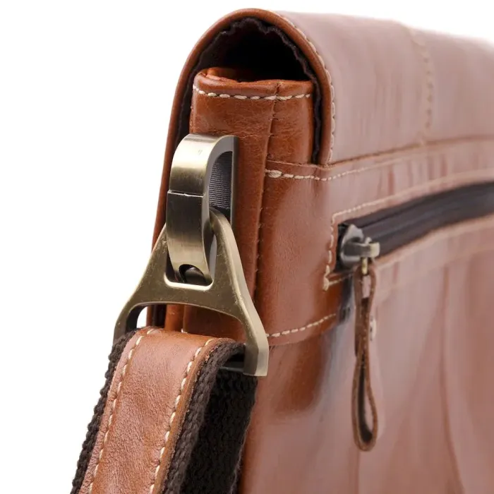 Вертикальная мужская сумка Vintage 20830 кожаная Коричневый