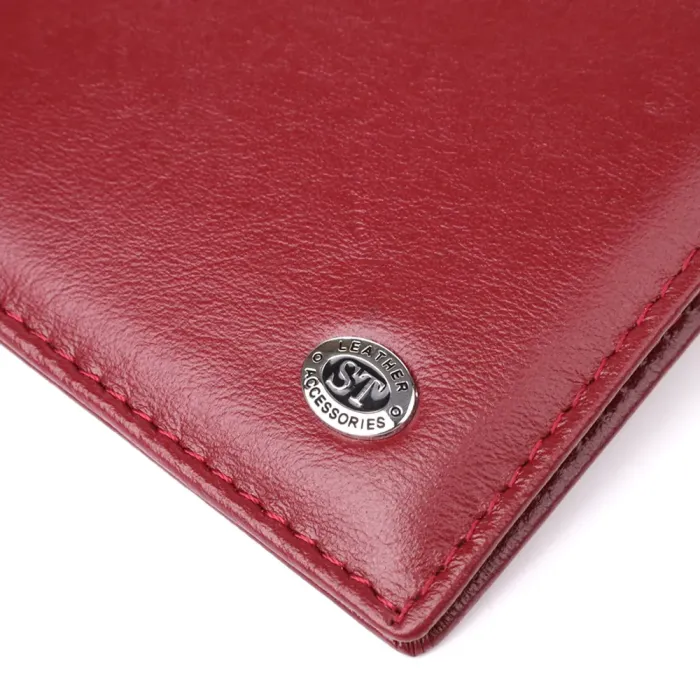 Красива обкладинка на паспорт універсального формату з натуральної шкіри ST Leather 23079 Чорний