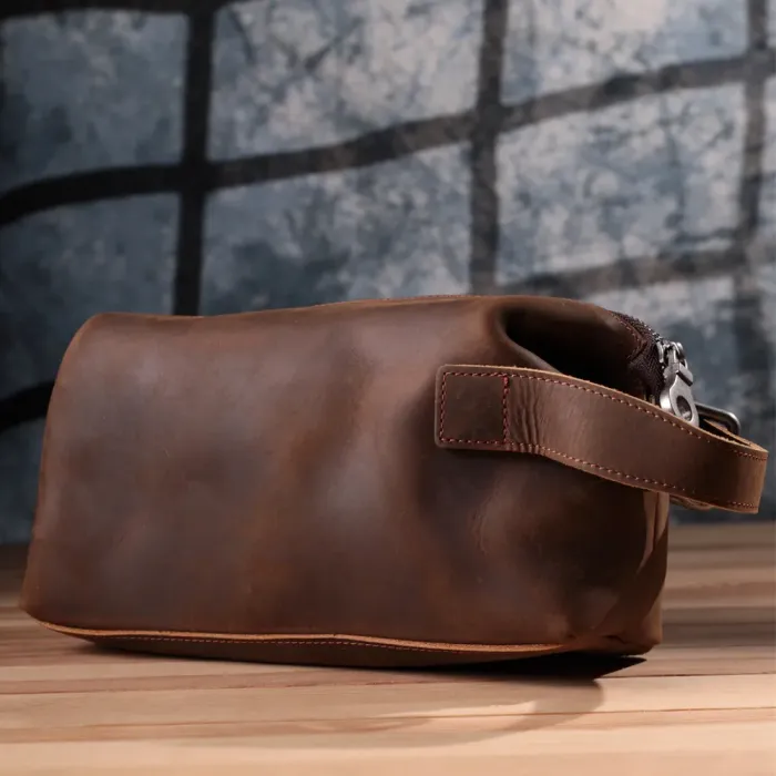 Чоловіча барсетка у вінтажному стилі з натуральної шкіри Vintage 15109 Коричневий