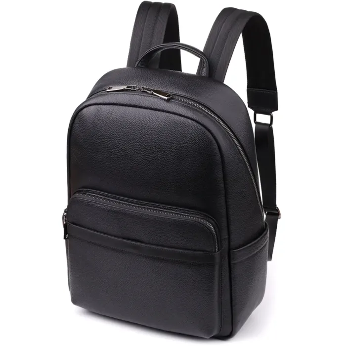 Місткий рюкзак для чоловіків з натуральної шкіри Vintage 23045 Чорний