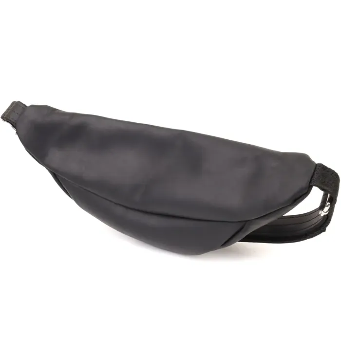 Надійна сумка бананка для чоловіків із вінтажної натуральної шкіри Shvigel 23138 Чорний