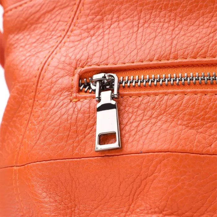 Яскрава сумка для жінок з натуральної шкіри Vintage 22990 Помаранчевий
