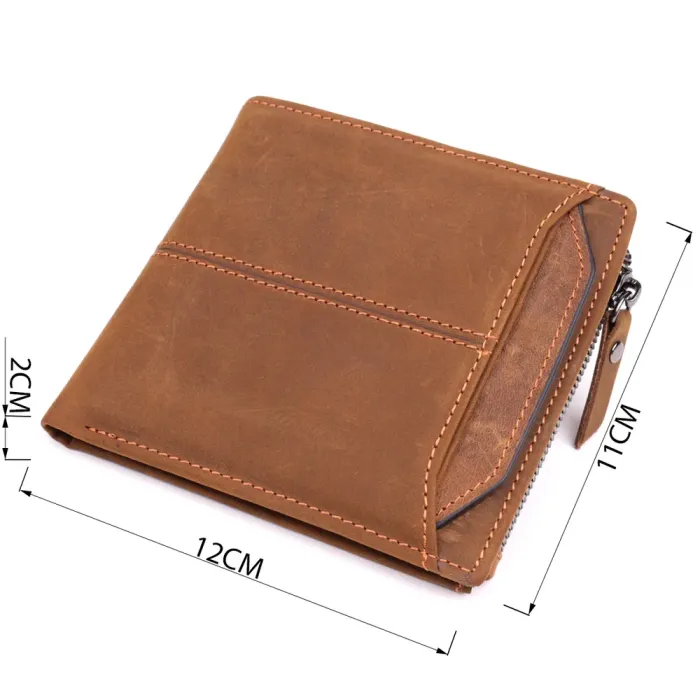 Практичний гаманець для чоловіків з натуральної шкіри 22856 Vintage Коричневий