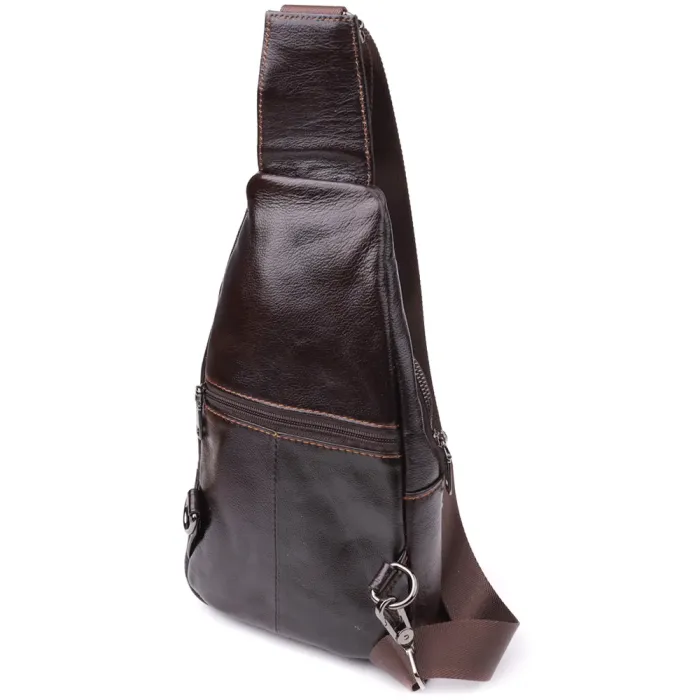 Практична сумка через плече з натуральної шкіри Vintage 23050 Коричневий