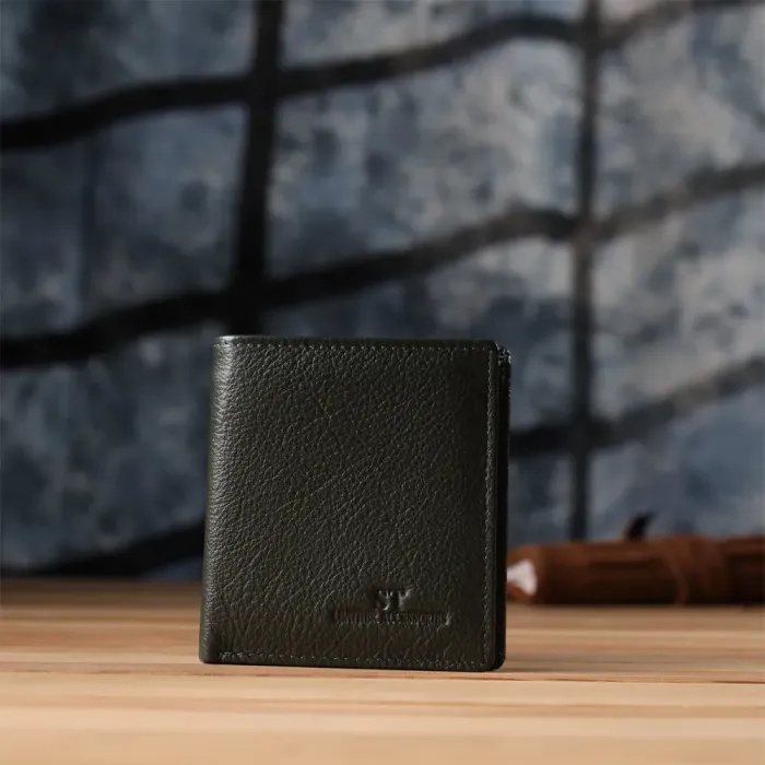 Жіночий гаманець на магніті з натуральної шкіри ST Leather 23093 Зелений