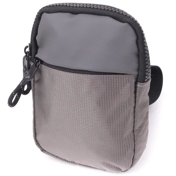 Зручна слінг сумка для подорожей із якісного текстилю Vintage 22869 Сірий