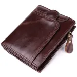Вертикальний чоловічий гаманець із натуральної шкіри Vintage 15096 Коричневий