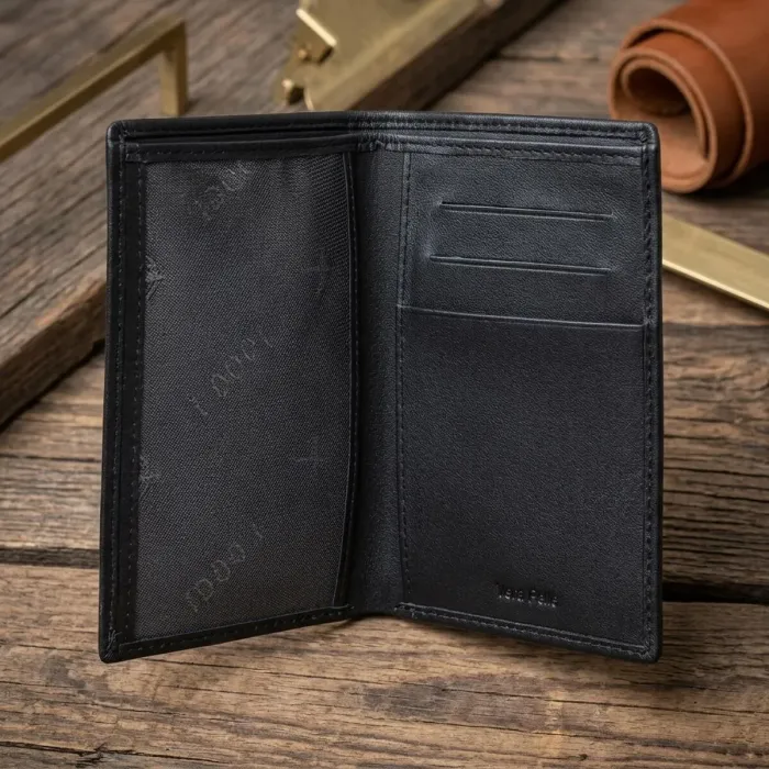 Чоловіче портмоне Tony Perotti з натуральної шкіри Cortina 5015 nero (90227) Чорне