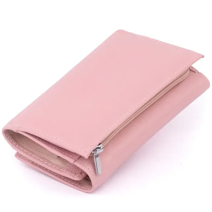 Гаманець горизонтальний із монетником на блискавці жіночий ST Leather 19364 Пудровий