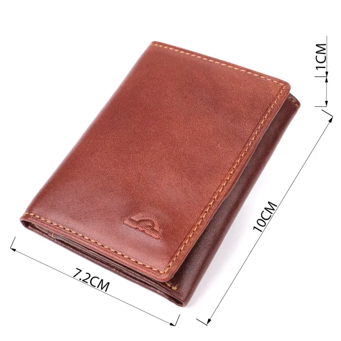 Компактний гаманець для чоловіків з натуральної глянсової шкіри Tony Perotti 20900_1 (3810 moro) Коричневий