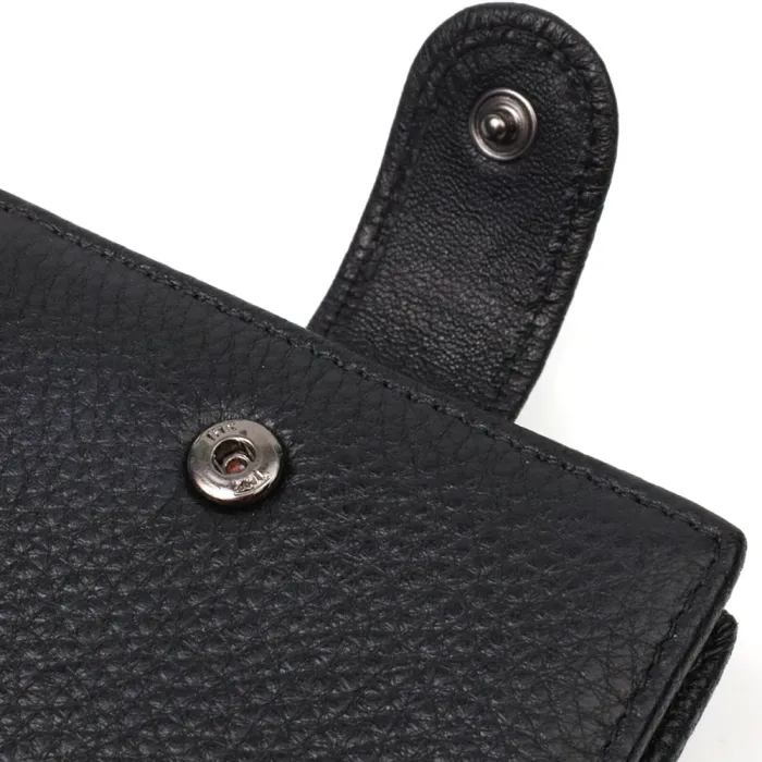 Горизонтальний чоловічий гаманець з натуральної шкіри Vintage 15019 Чорний