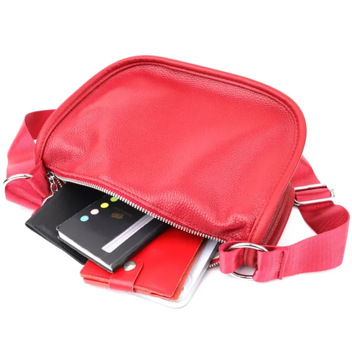 Яскрава сумка для жінок із натуральної шкіри Vintage 23000 Червоний