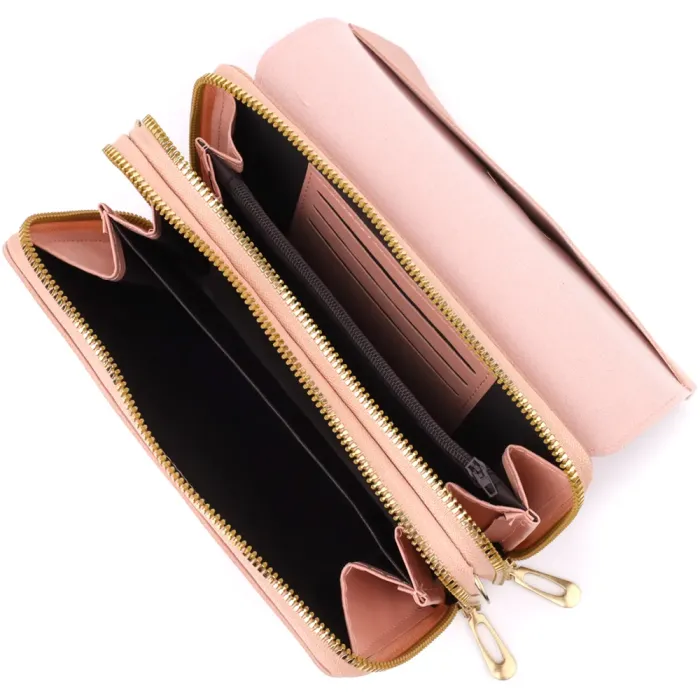 Жіночий клатч на плече з екошкіри Vintage 15144 Рожевий