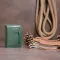 Кошелек-визитница на хлястике с кнопкой женский ST Leather 19229 Зеленый
