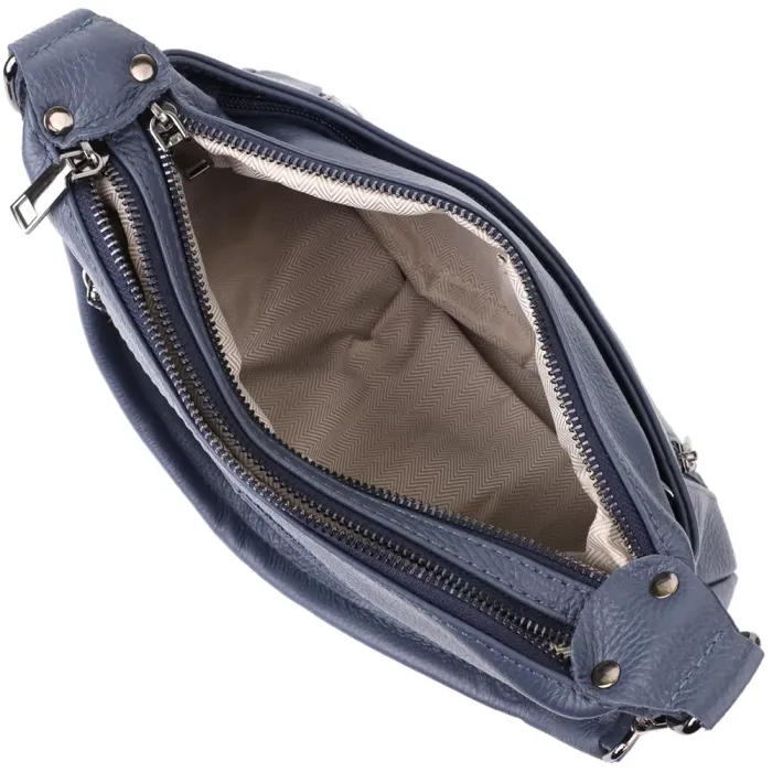 Зручна жіноча сумка з натуральної шкіри Vintage 23019 Синій