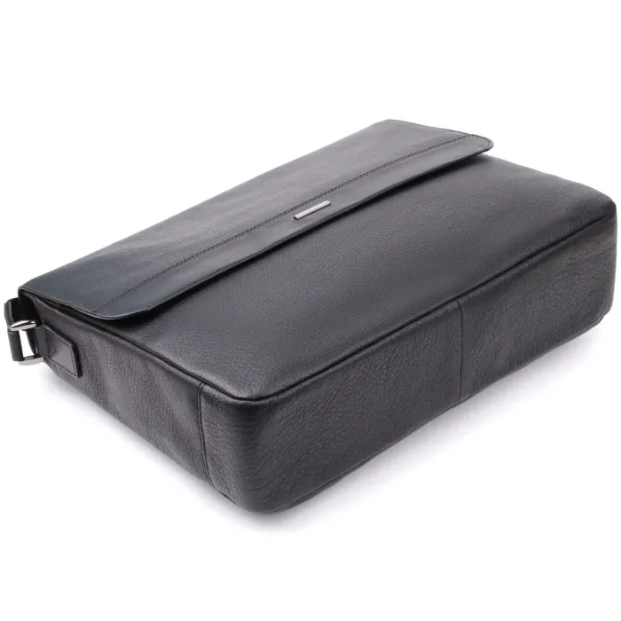 Чоловіча сумка-портфель для ноутбука із зернистої натуральної шкіри Tony Perotti 20864_1 (6036-38 nero) Чорний