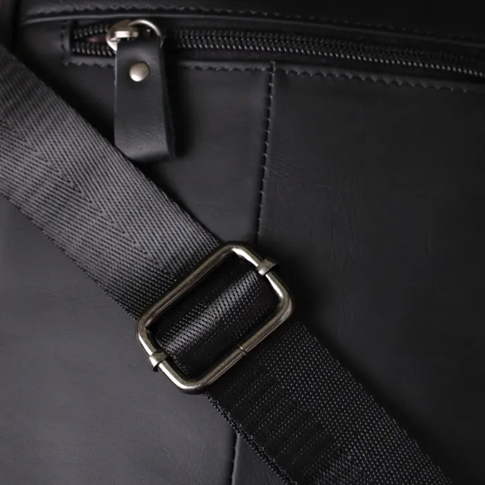 Ділова чоловіча сумка з натуральної шкіри Vintage 23036 Чорний