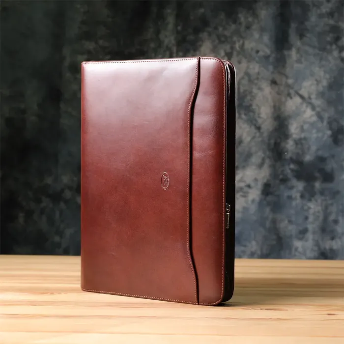 Папка з блокнотом із гладкої натуральної шкіри Tony Perotti 20849_1 (1278L moro) Коричнева