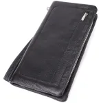 Жіночий шкіряний гаманець-клатч із відділенням під телефон ST Leather 23101 Чорний
