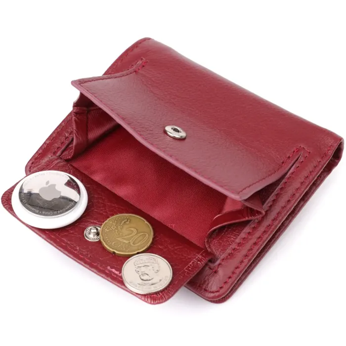 Жіночий гаманець вертикального формату з натуральної шкіри ST Leather 23071 Бордовий