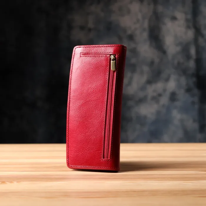 Стильний жіночий гаманець із глянсової натуральної шкіри Tony Perotti 20895_1 (2701Z rosso) Червоний