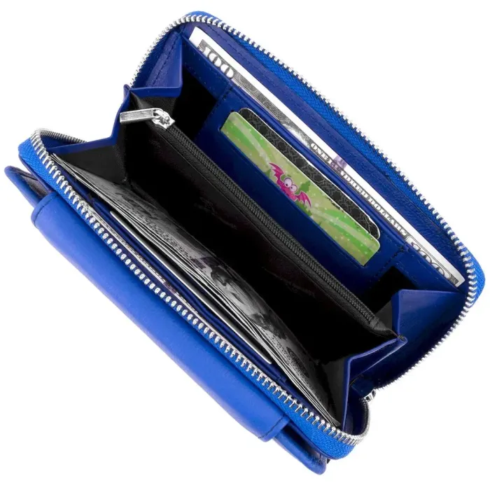 Гаманець зі шкіри на клямці ST Leather 19346 Синій