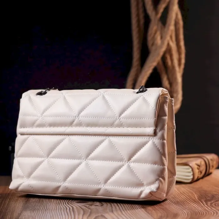 Красива сумка жіноча з еко-шкіри Vintage 18710 Бежевий