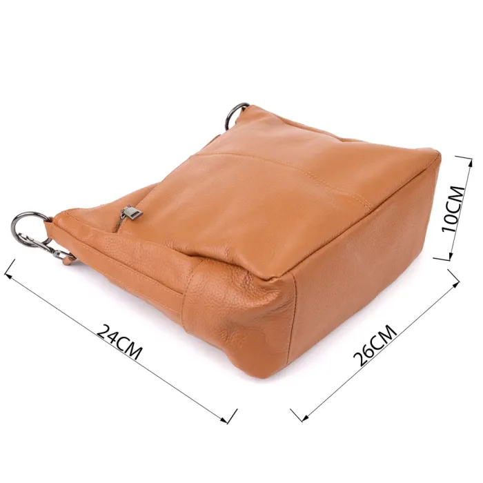 Жіноча сумка на два відділення з натуральної шкіри Vintage 23012 Коричневий