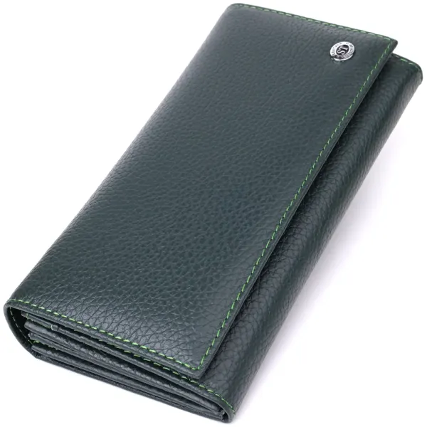 Модний гаманець для жінок із натуральної шкіри ST Leather 23099 Зелений