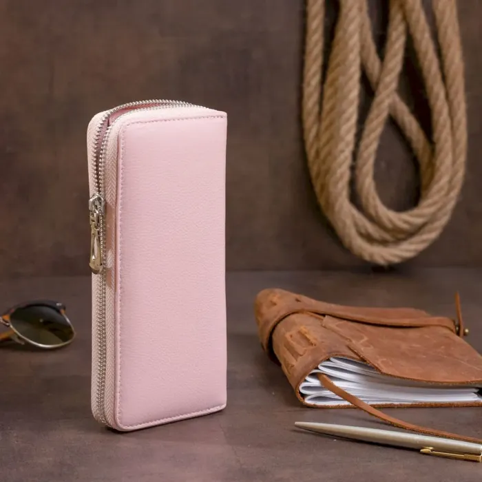 Клатч шкіряний жіночий ST Leather 19283 Рожевий