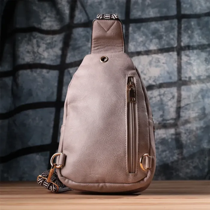 Стильна жіноча сумка через плече з екошкіри Vintage 15119 Бежевий