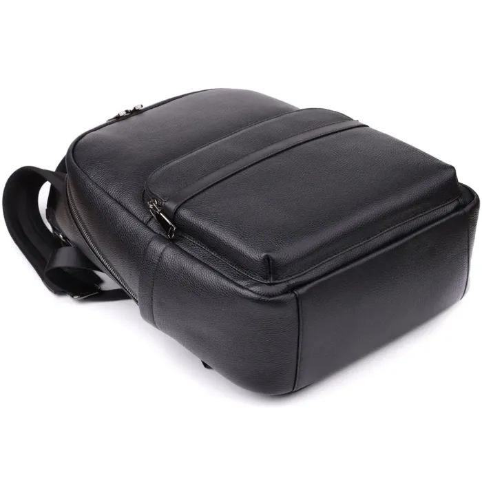 Місткий рюкзак для чоловіків з натуральної шкіри Vintage 23045 Чорний