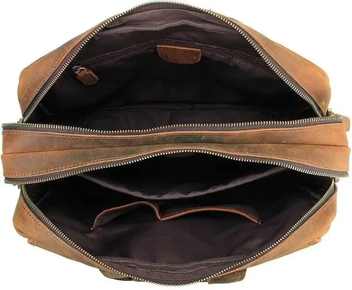 Сумка Vintage 14563 із натуральної вінтажної шкіри Коричнева