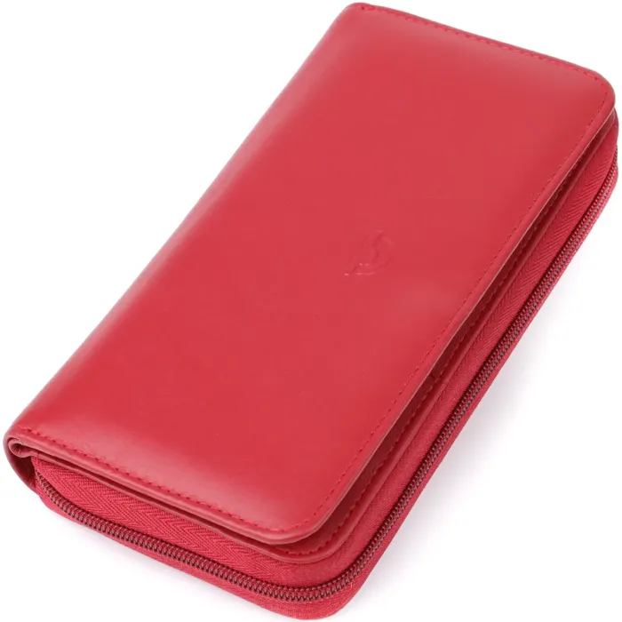 Місткий жіночий гаманець з натуральної шкіри Tony Perotti 20902_1 (1192 rosso) Червоний