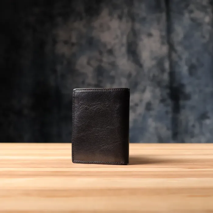 Невеликий гаманець для чоловіків з натуральної глянсової шкіри Tony Perotti 20898_1 (3549 nero) Чорний