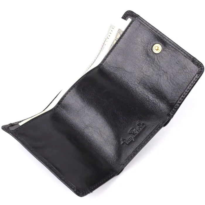 Компактний жіночий гаманець із глянсової натуральної шкіри Tony Perotti 20886_1 (1263 nero) Чорний