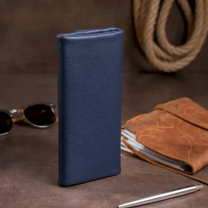 Клатч конверт с карманом для мобильного кожаный женский ST Leather 19272 Синий